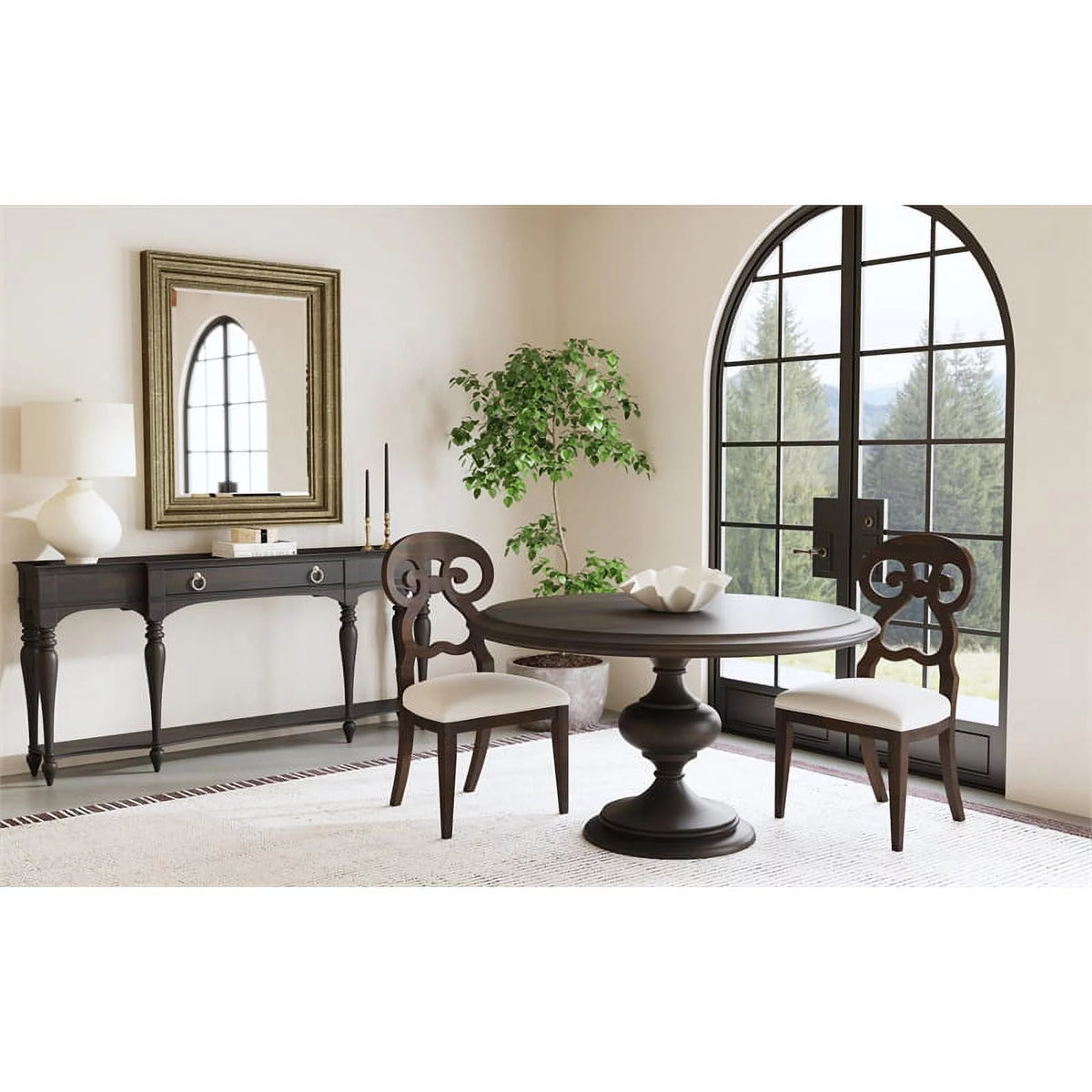 5-Piece Dining Table and 4 Side Chairs in Espresso S94691