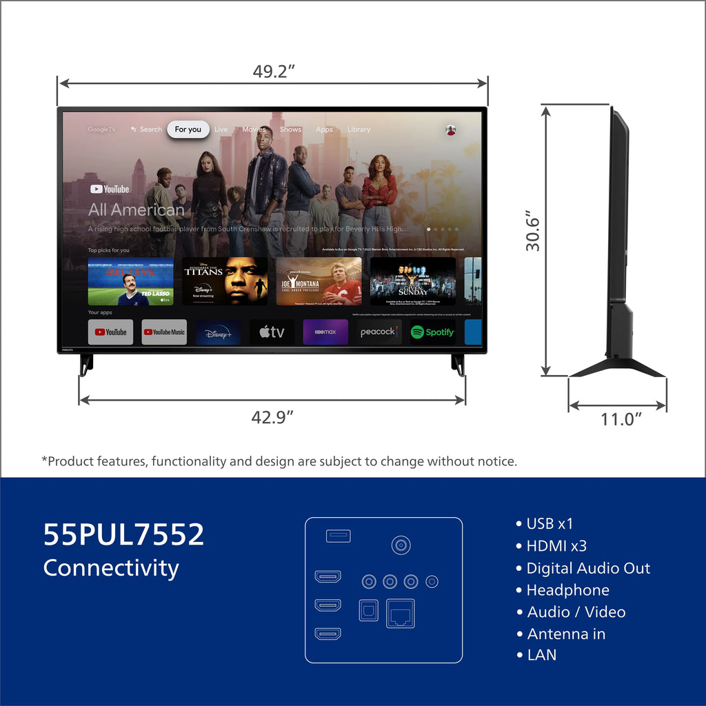 55 Class 4K Ultra HD Google Smart LED TV C563