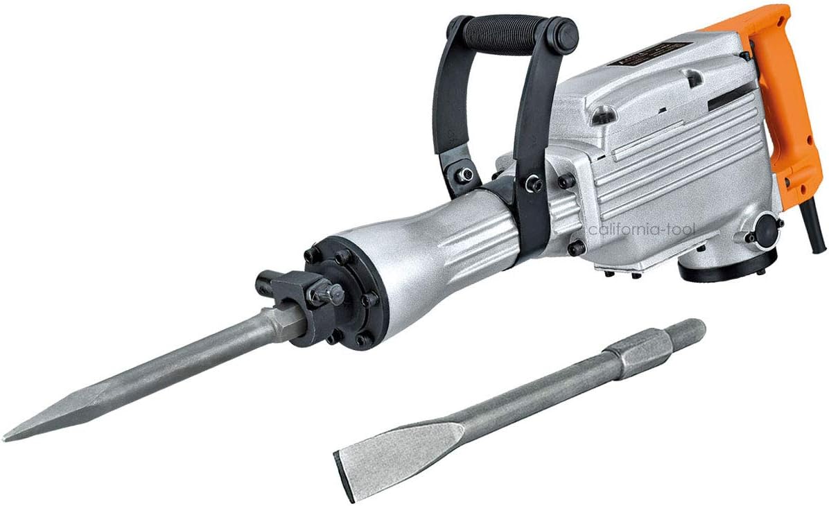 2200 Watt Electric Demolition Jack Hammer Concrete Breaker with Point and Flat Chisels H659