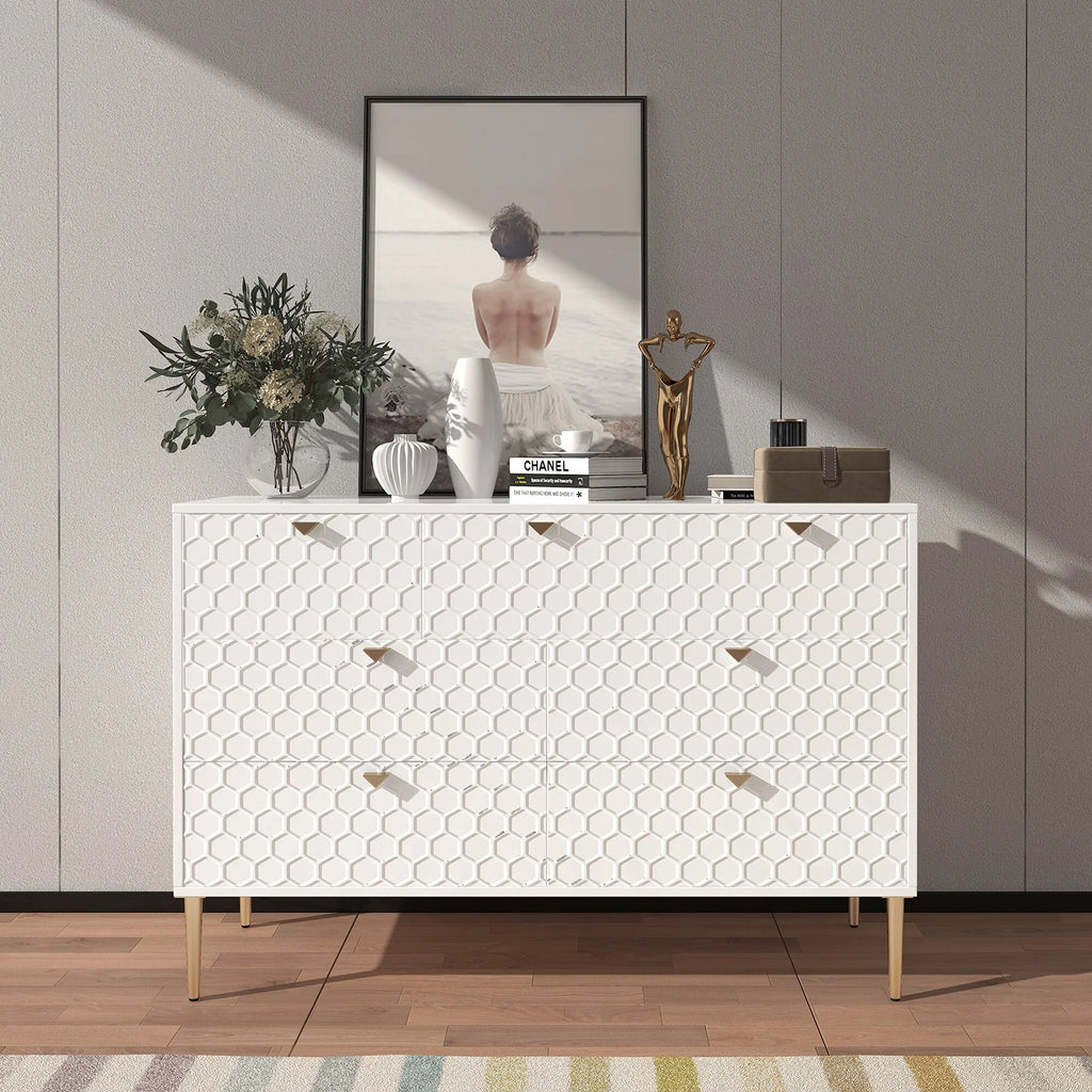 White 7 Drawer Wood Dresser N338362