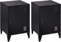 Black Metal Night Stands Set of 2 with 1 Door T29616