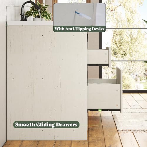 Gray Freestanding Double Vanity with Sink C22279