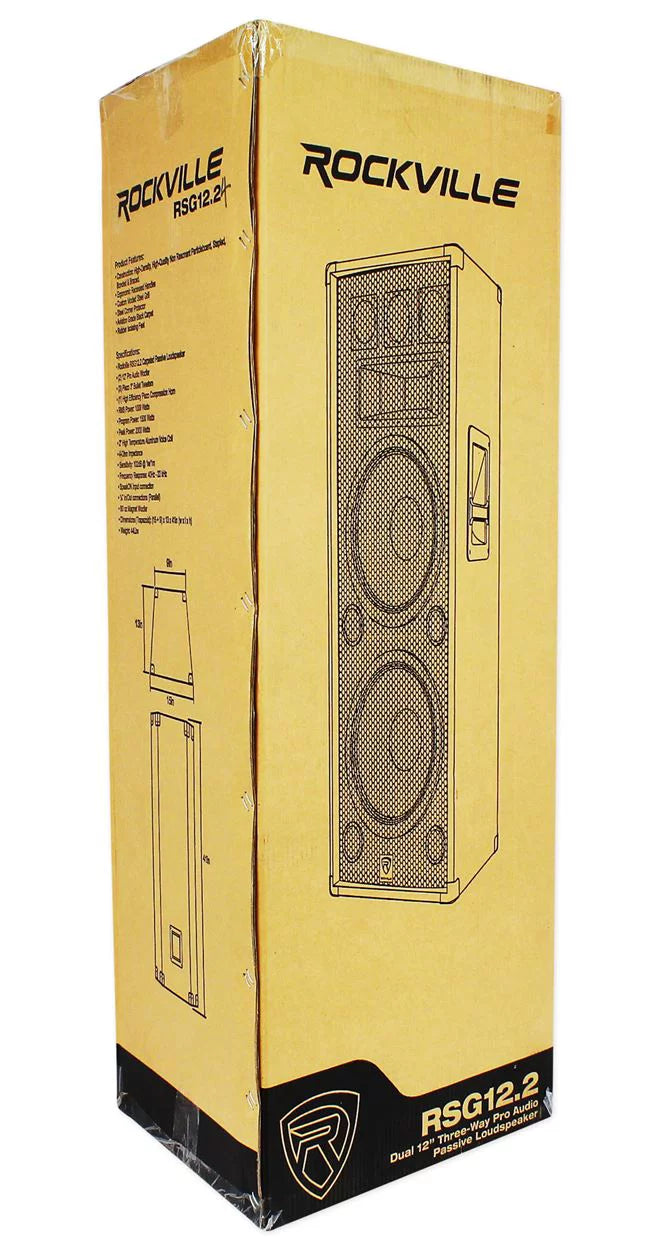 Dual 12” 2000 Watt 3Way 4-Ohm Passive Speaker R696