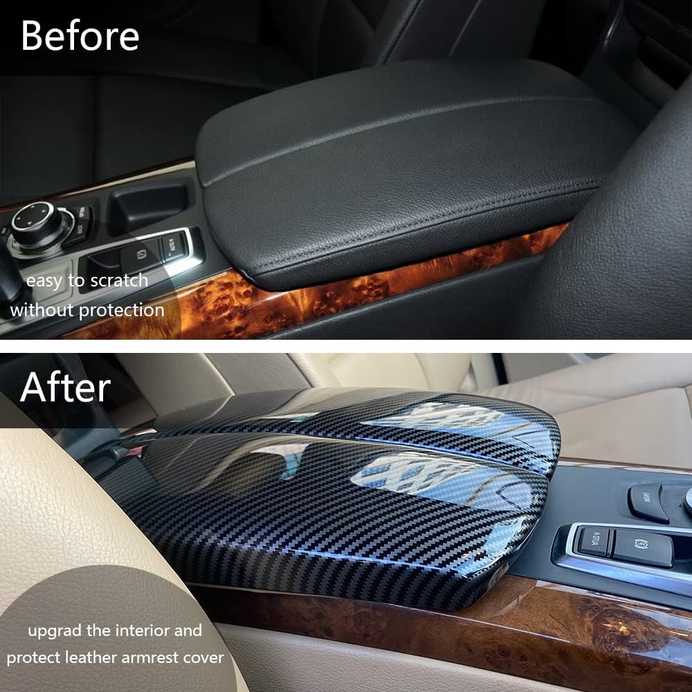 Carbon Fiber Color Car Center Armrest Box Cover B12650