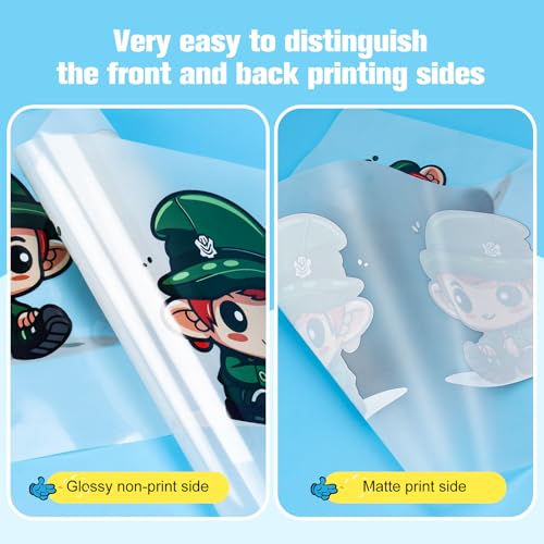 8.5" x 11" 50 Sheets Glossy Clear Cold Peel DTF Transfer Film V640371