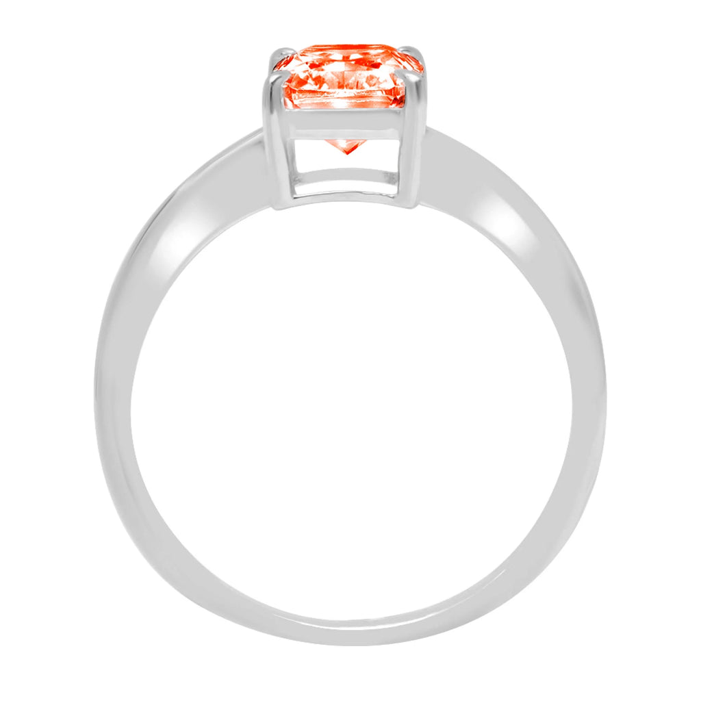 18K White Gold Solitaire Ring G436