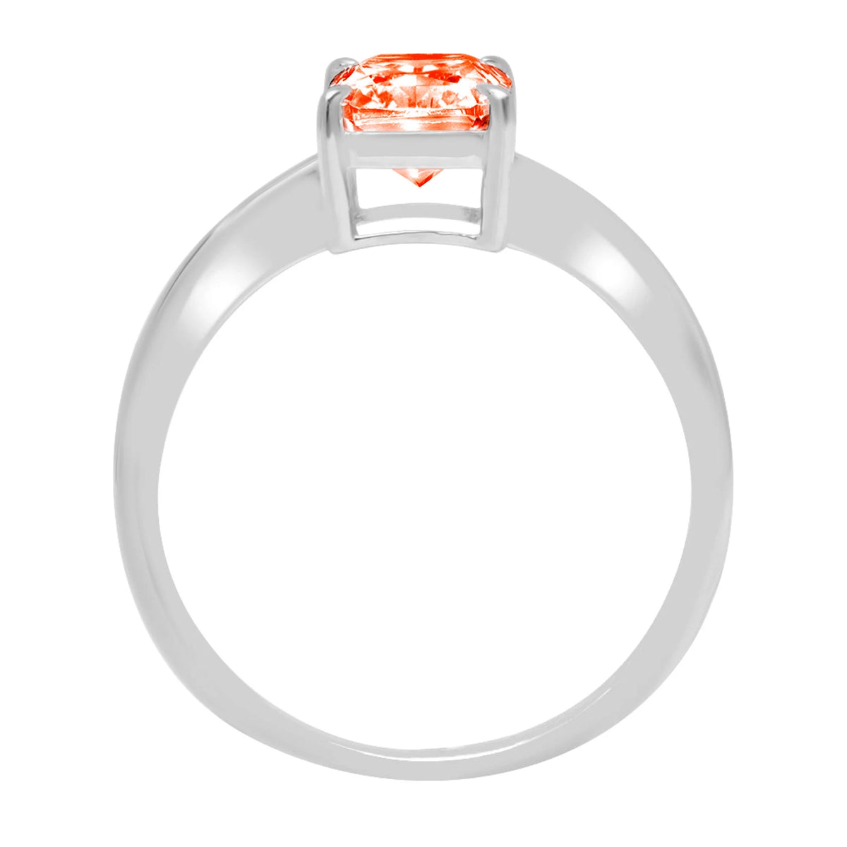 18K White Gold Solitaire Ring G436