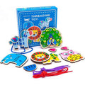 5 Pack Wooden Lacing Cards Montessori Sewing Toys P922278