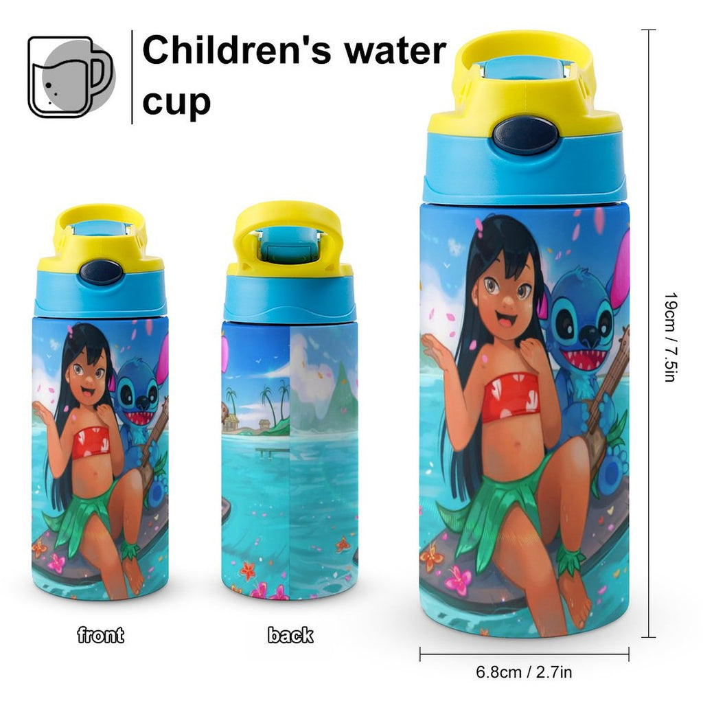 Stainless Steel Vacuum Insulated Water Bottle With Straw A581
