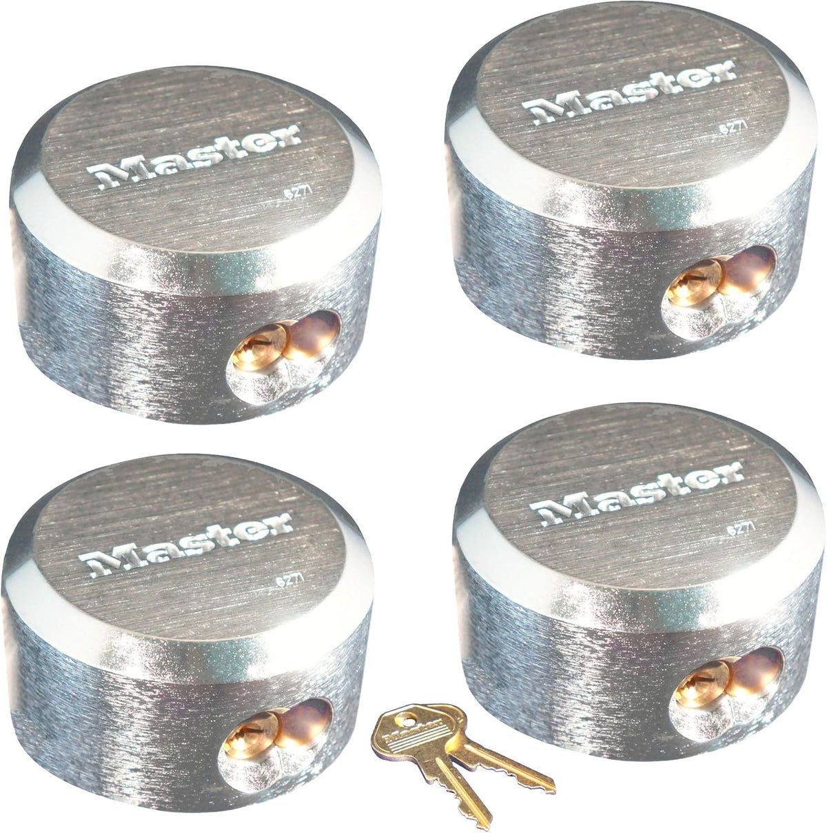 Four Pro Series Hidden Shackle Padlocks, Keyed Alike A3710