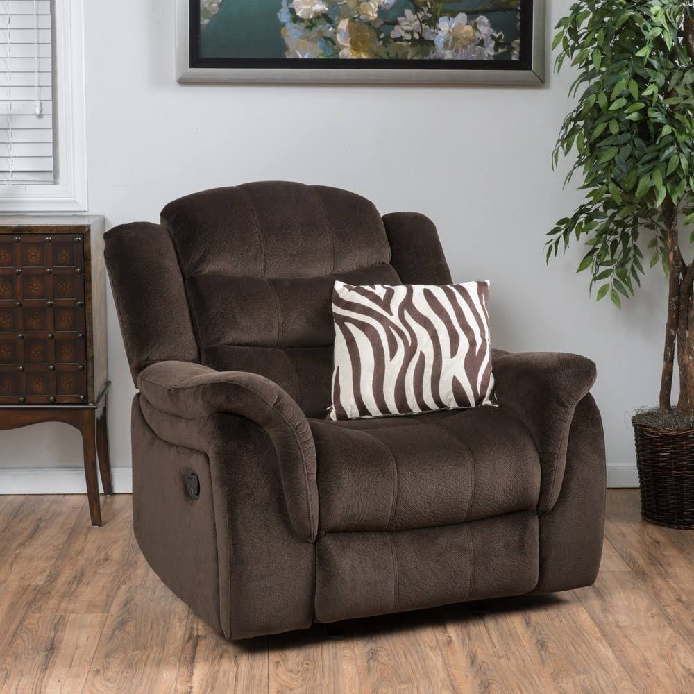 Grey Fabric Glider Recliner Club Chair G8373