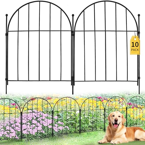 10 Pack Metal No Dig Garden Fence 11FT x 17inch Z514