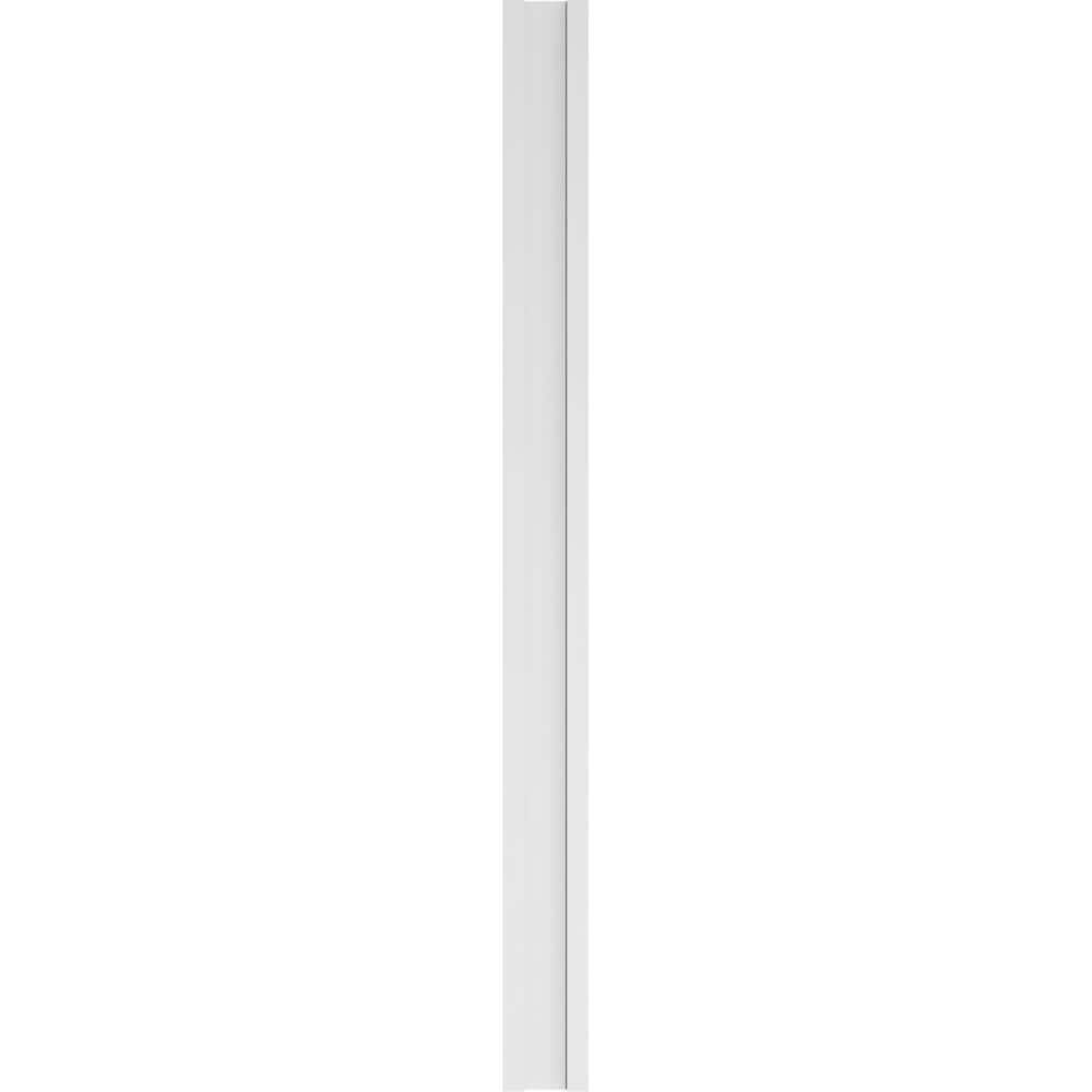 Two Equal Flat Panel PVC Pilaster with Capital and Base (Pair) U9089