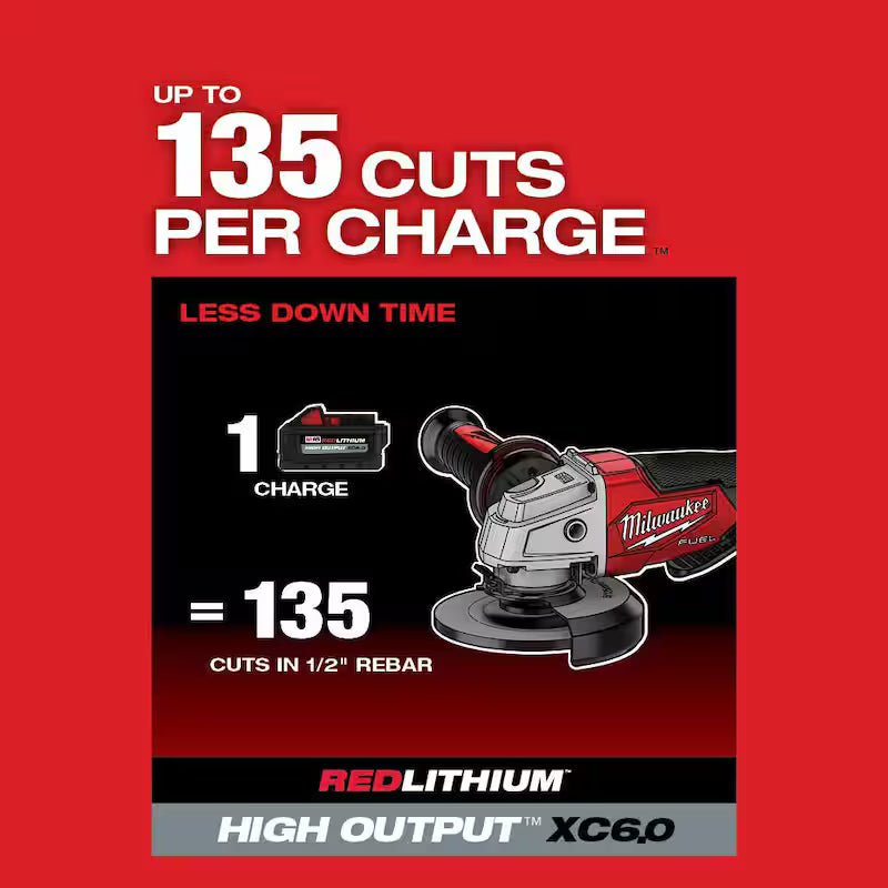 18-Volt Lithium-Ion Brushless Cordless 4-1/2 in./5 in. Grinder with Starter Kit F42430