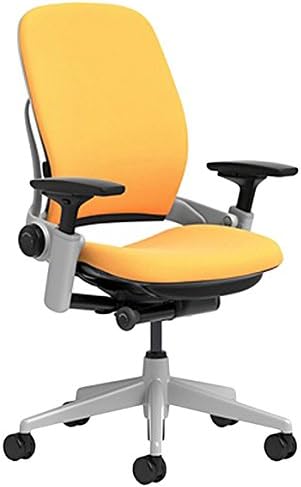 Black Steelcase Leap Chair with Platinum Base & Hard Floor Caster B99357