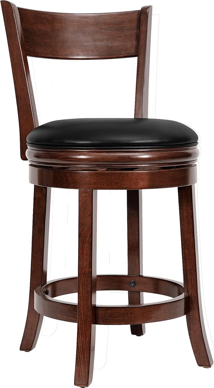 24 Inch Cappuccino Swivel Barstool V175