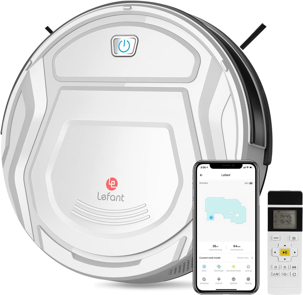 Robot Vacuum Cleaner, 1800Pa Strong Suction, Slim, Quiet, Self-Charging Q152602