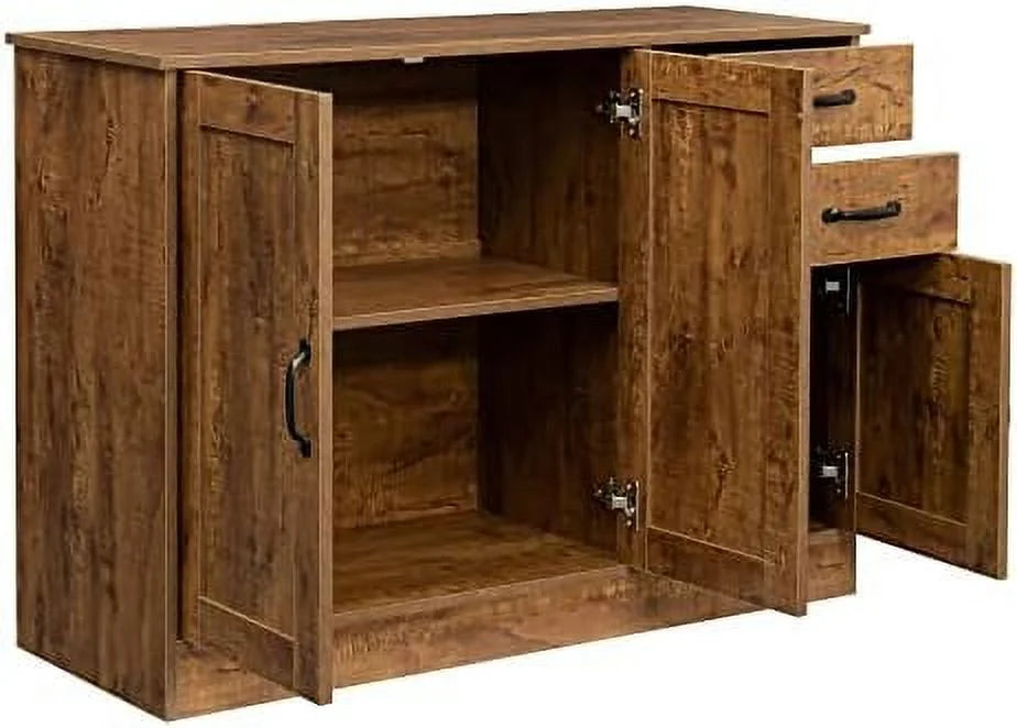 Mid-Century Coffee Cabinet Sideboard Buffet Accent Console Table Oak N3386