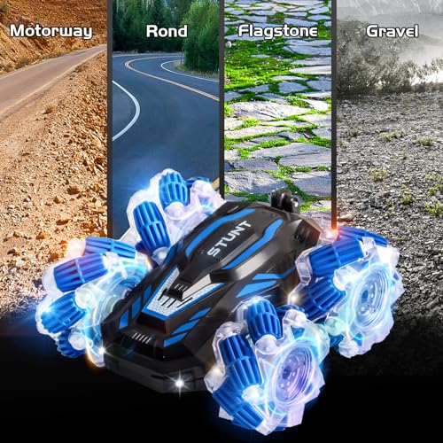 Gesture Sensing RC Stunt Car 4WD Drift 360° Flips with Lights & Music I412