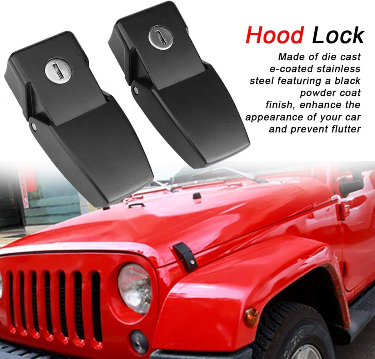 Hood Latches Kit with Keys Pack of 2 R720