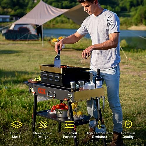Black Stainless Steel Portable Folding Grill Table G3141