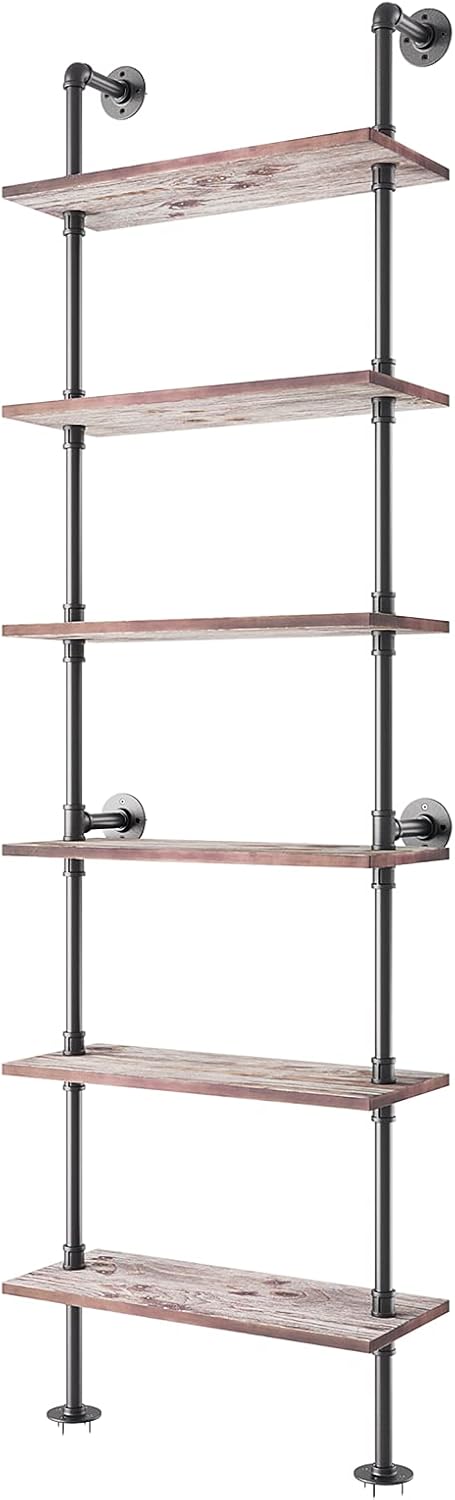 6 Tier Solid Wood Ladder Shelf Bookshelf R1765