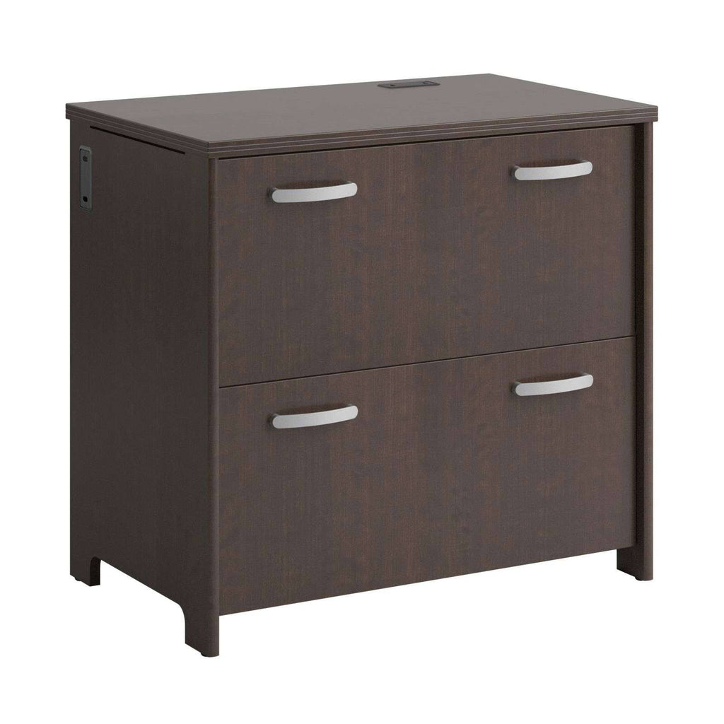 Mocha Cherry 2-Drawer Lateral File Cabinet Q848