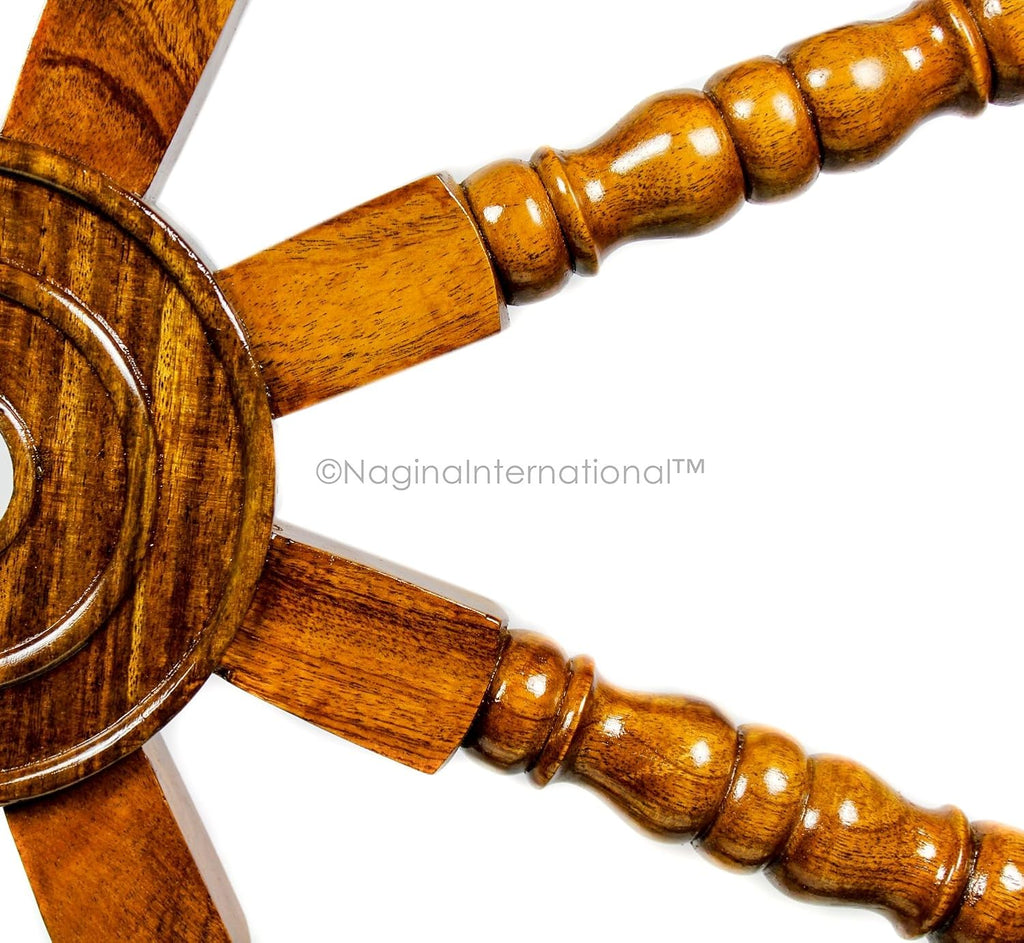 Nautical Decor Pack of 2 Wooden Ship Wheel J621