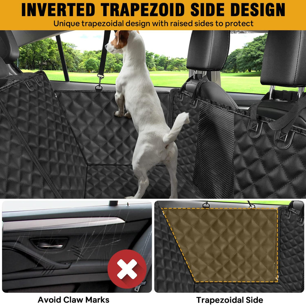 4-in-1 Waterproof Dog Car Seat Cover with Mesh Window, 55 x 58 in, Pack of 2 O19488