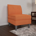 Orange Linen Armless Chair C422