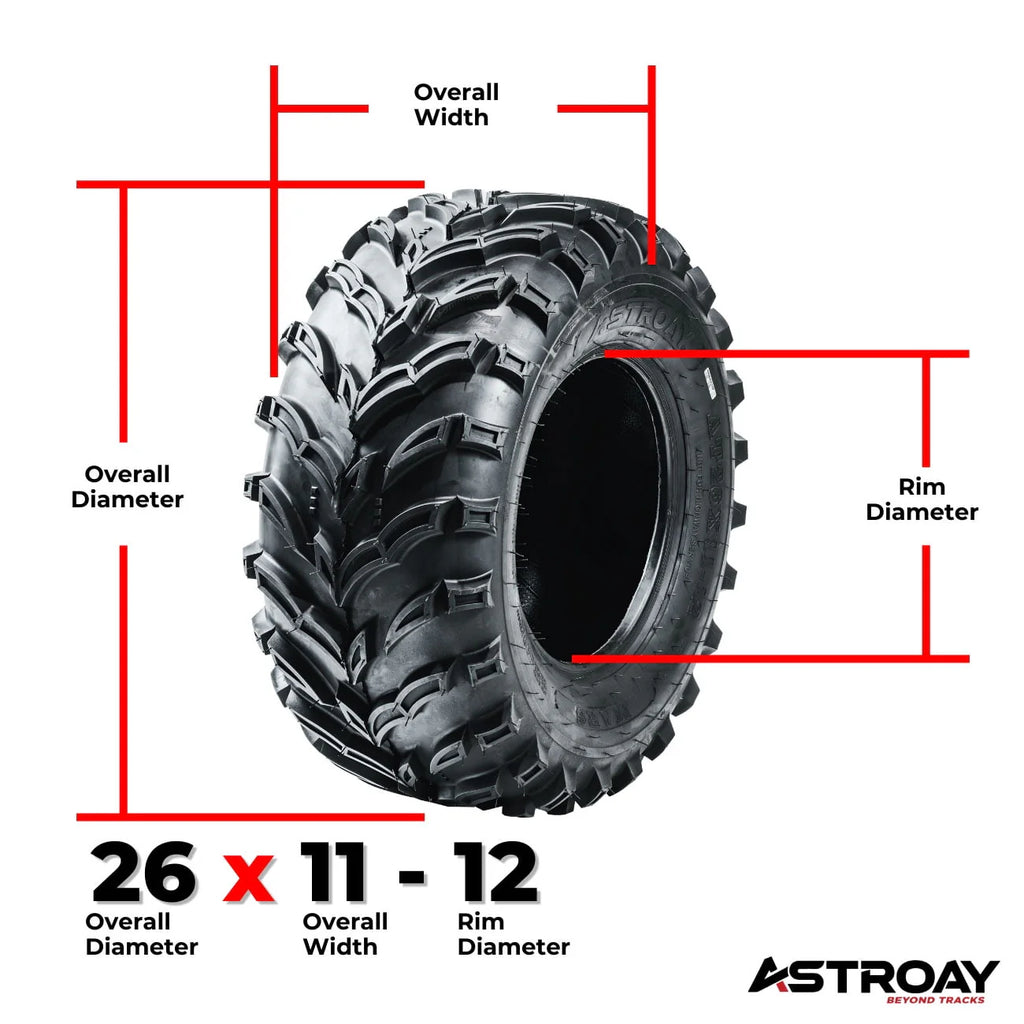 26 x 11 - 12 Utility ATV/UTV Tire B3283