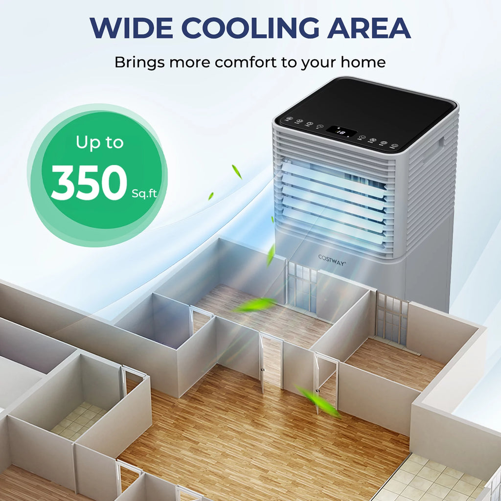 6000 BTU 3-in-1 Portable Air Conditioner with Dehumidifier & Fan Gray T3932