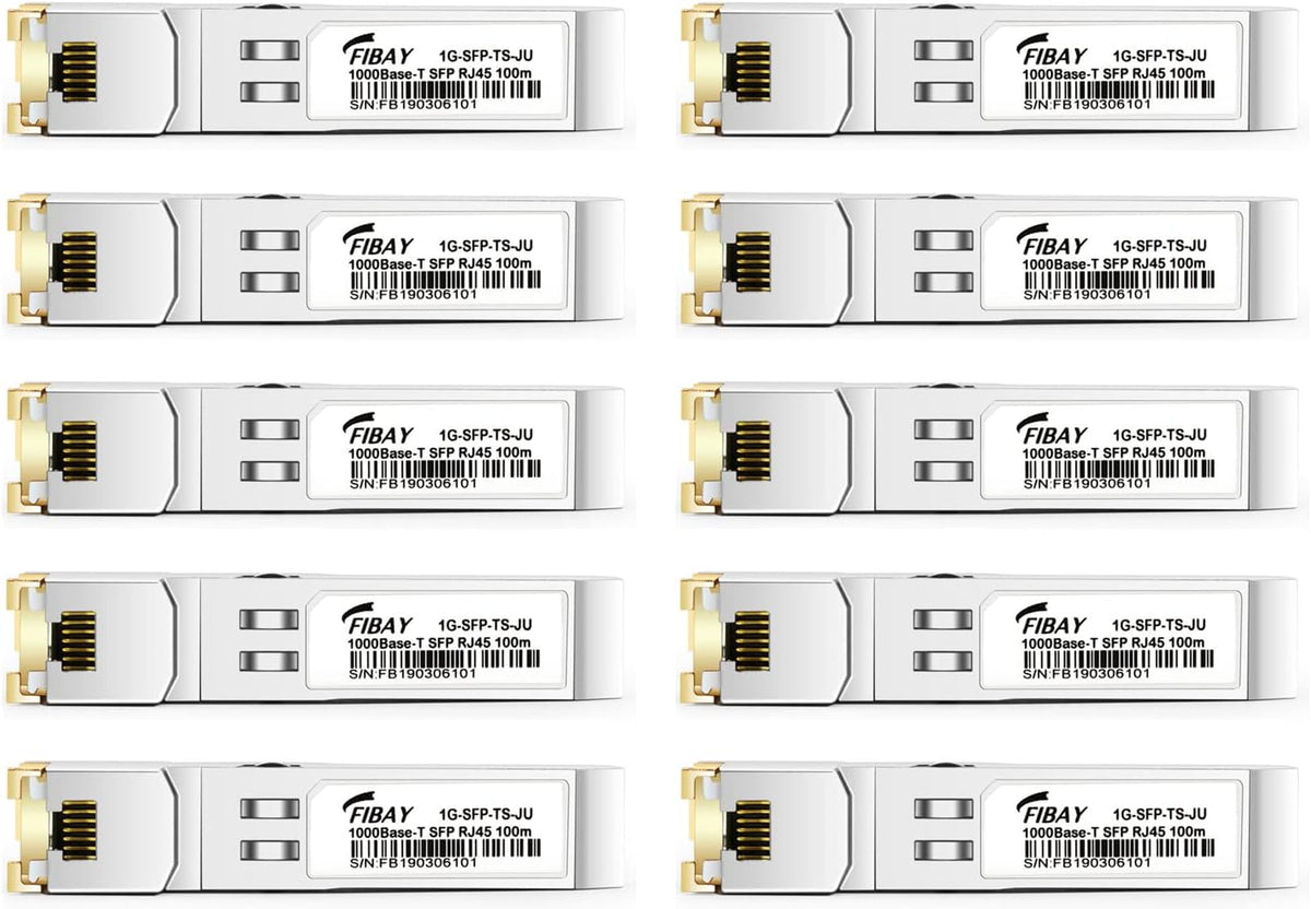 1.25G SFP-T 1000Base-T Copper Transceiver Module 10 Pack Y740636