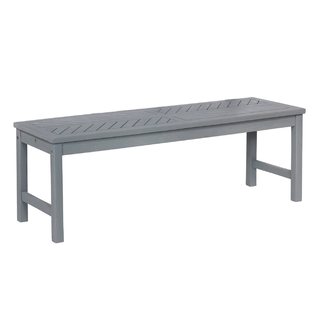 Dark Brown Chevron Patio Bench D671