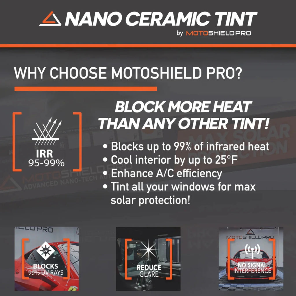 Ceramic Window Tint Film for 2014-2019 Chevrolet Silverado 2500 Crew Cab Front Windshield 50% K761
