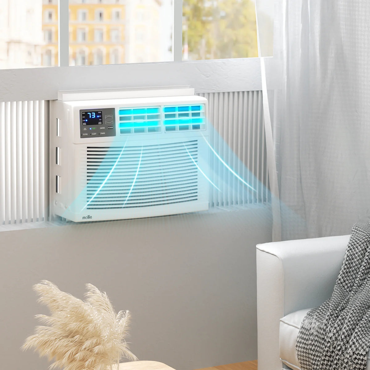 12,000 BTU 115V White Window Air Conditioner with Remote Control P493