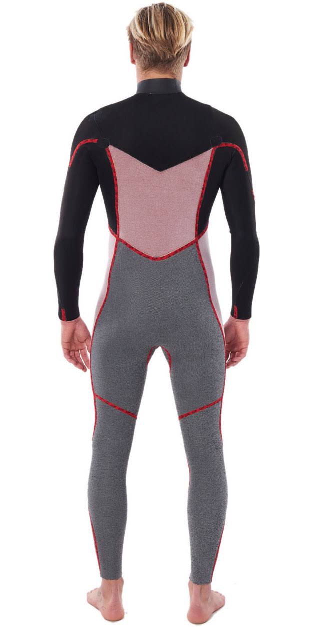 Black 4/3mm Chest Zip Wetsuit V671