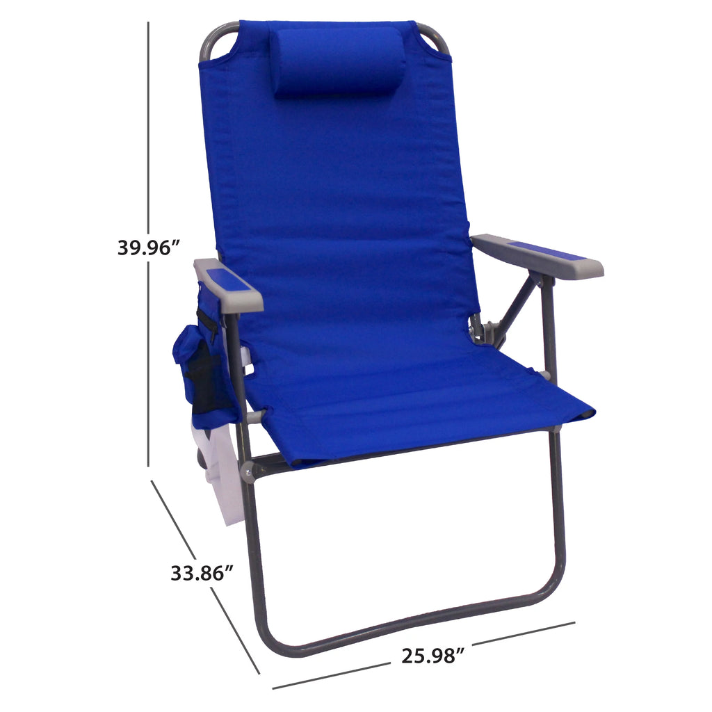 Blue 4-Position Oversize Beach Chair J5193