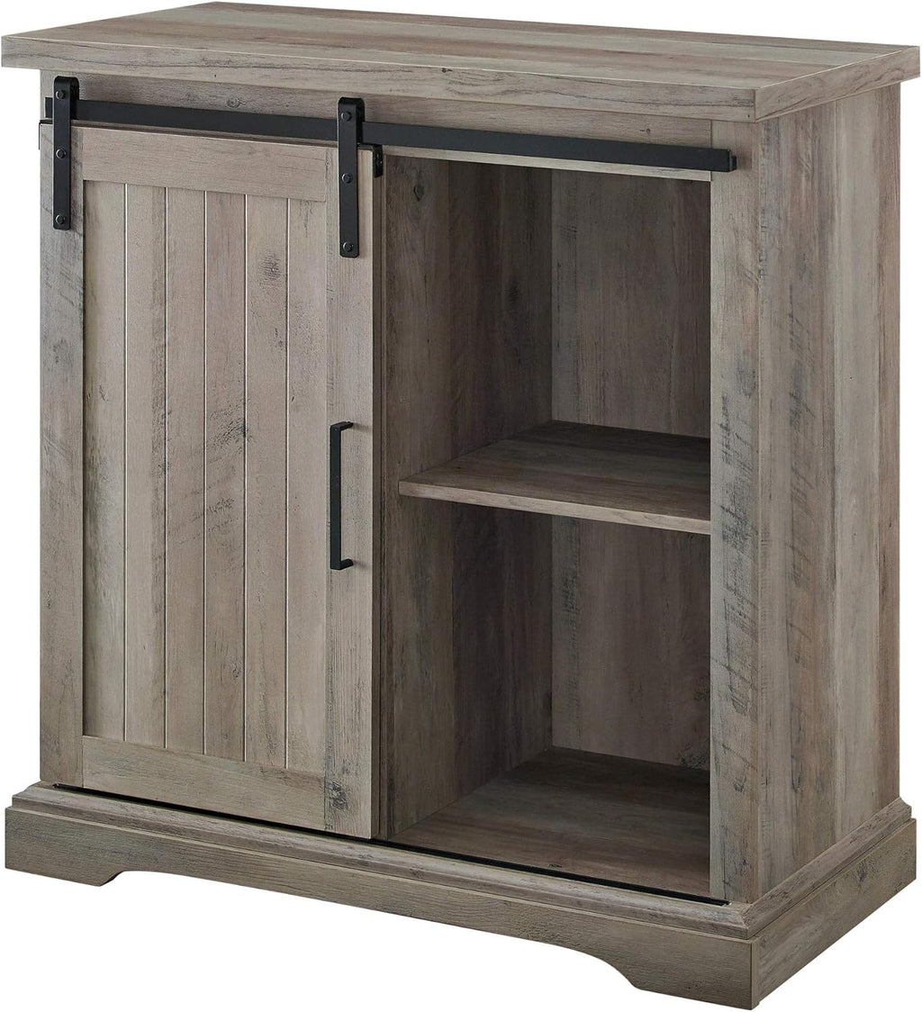 32 Inch White Oak Storage Cabinet J211515