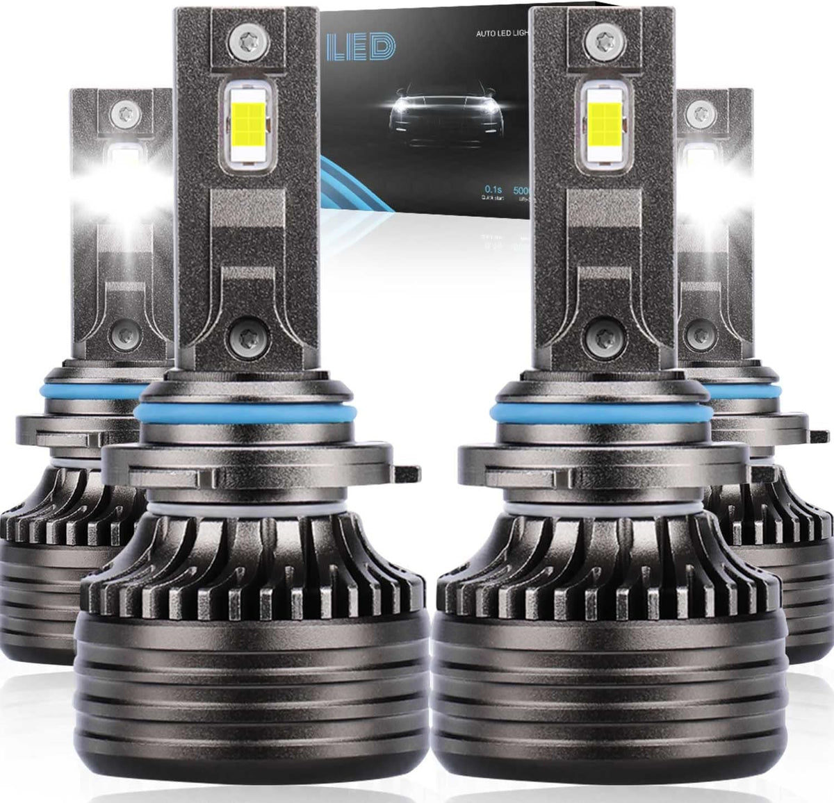 9005 LED Headlight Bulbs Conversion Kit, 6000K Cool White, Pack of 4 Z319