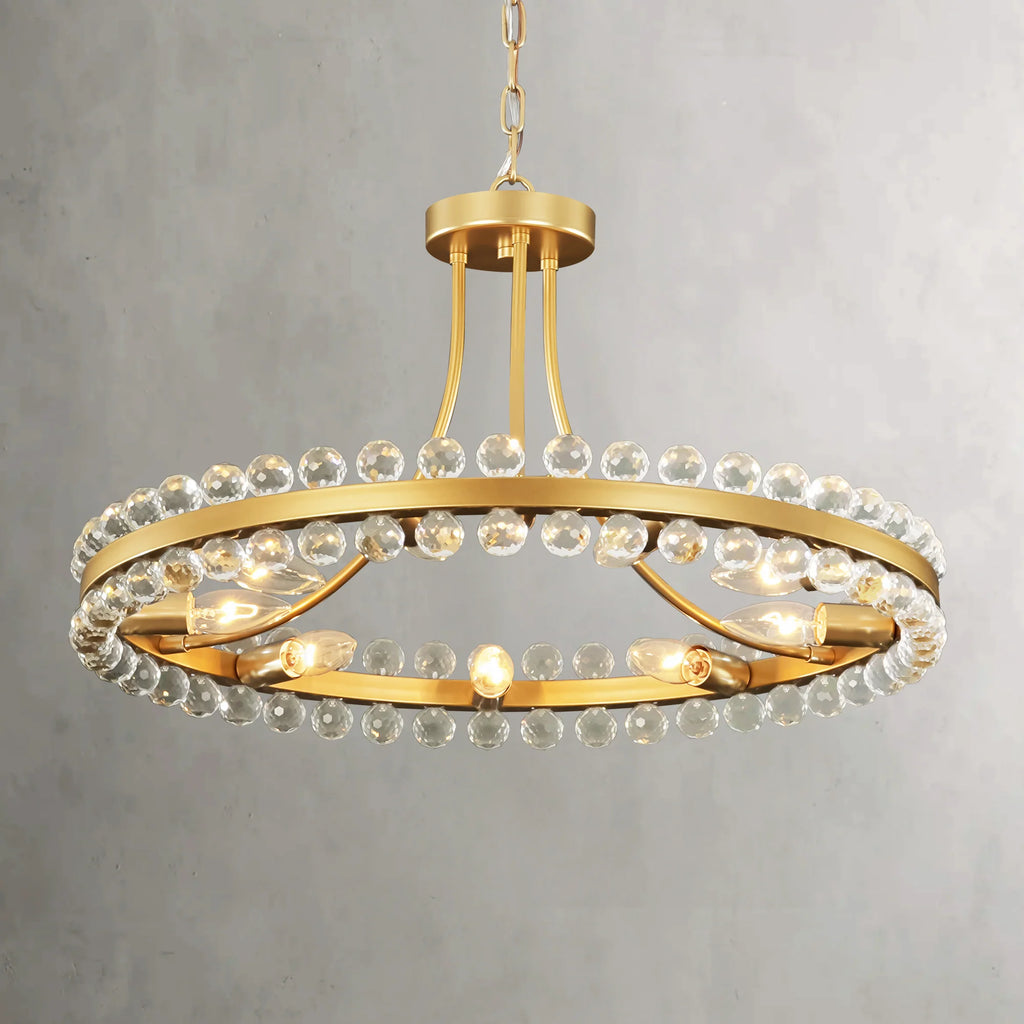 9-Light Dimmable Crystal Chandelier S874