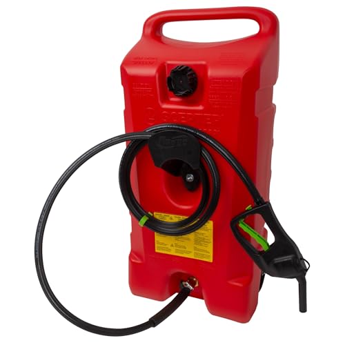 14 Gallon Red Portable Gas Fuel Tank Container with Pump and Hose N610