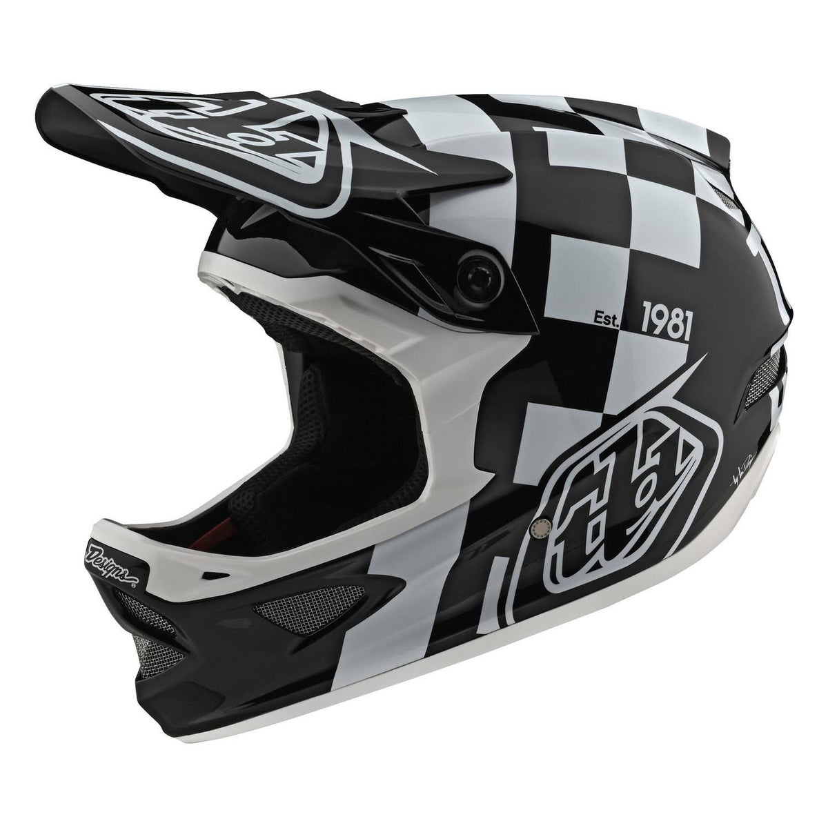 White-Black D3 Fiberlite Helmet - XL R659035