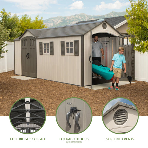 17.5 ft. x 8 ft. Outdoor Storage Shed Y1994