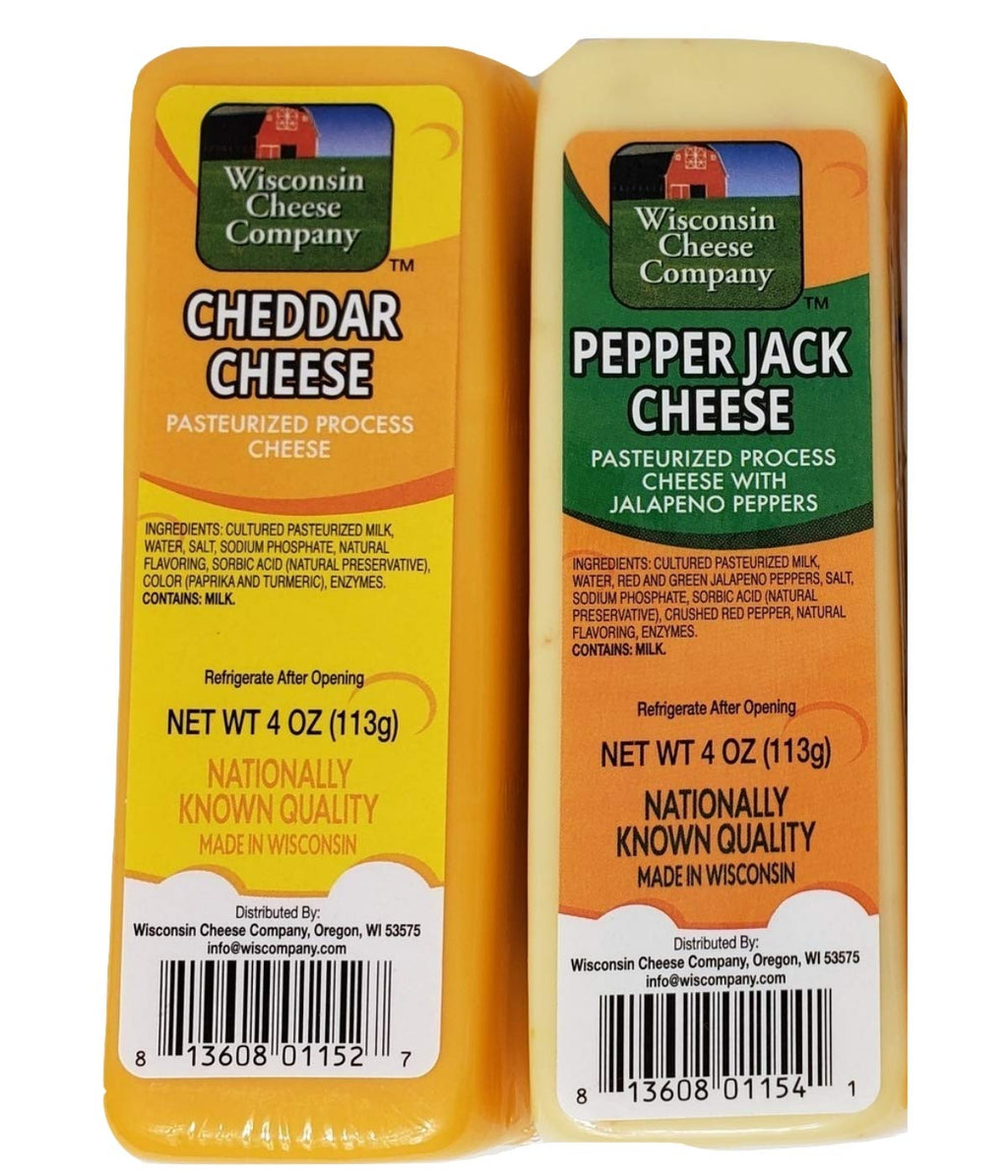 100% Wisconsin Cheddar & Pepper Jack Cheese and Cracker Gift Basket A865582