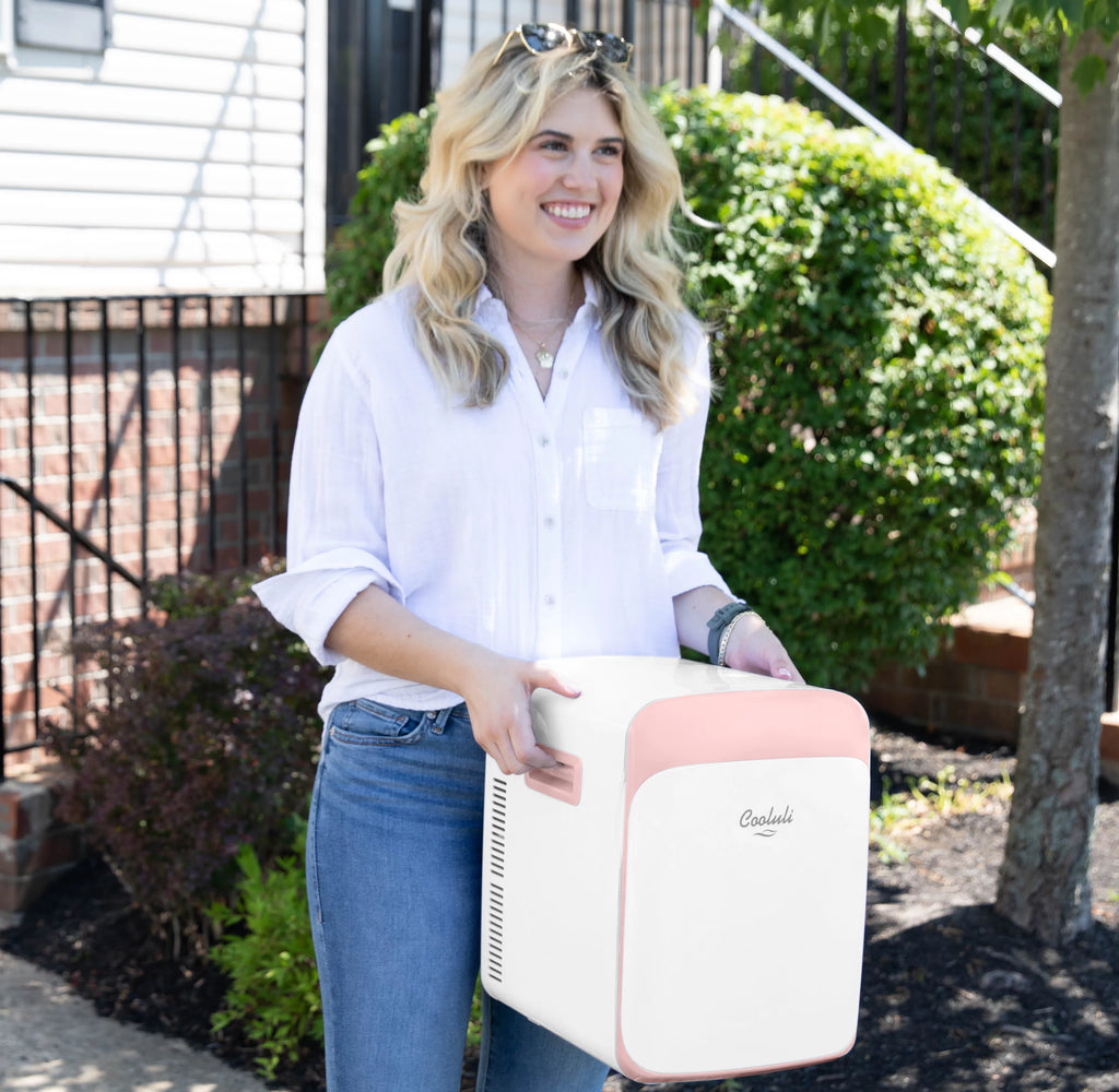 Pink 15 Liter Compact Portable Cooler Warmer Mini Fridge B6387