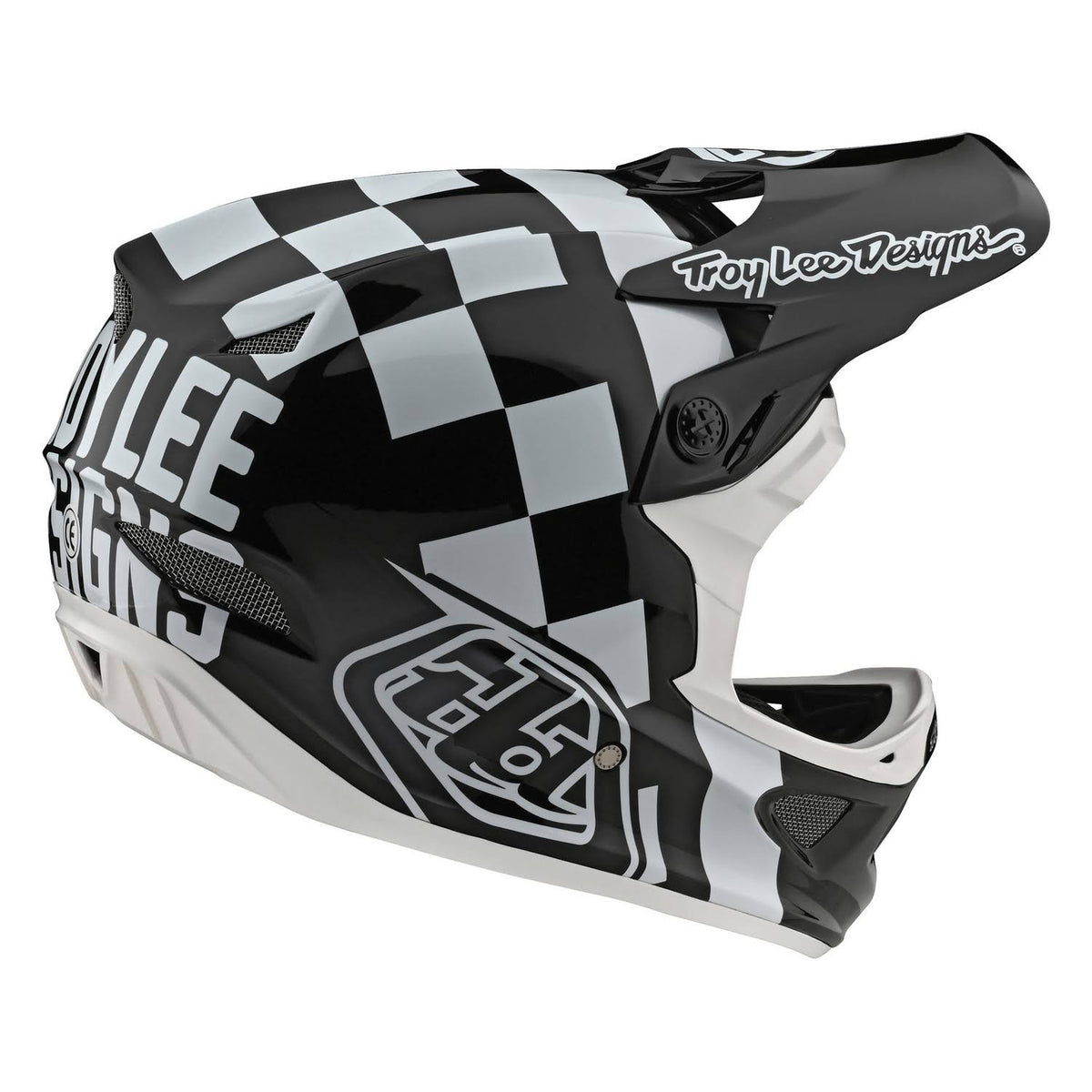 White-Black D3 Fiberlite Helmet - XL R659035