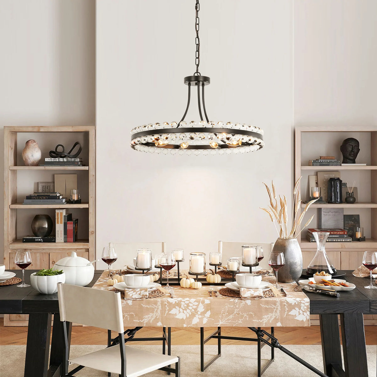 9-Light Dimmable Crystal Chandelier S874