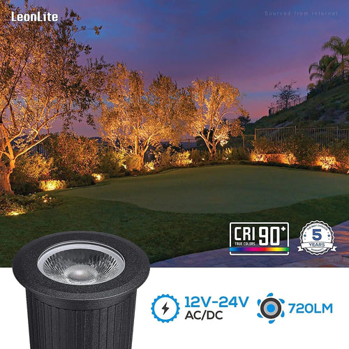 12-Pack 7W LED In-Ground Low Voltage Landscape Lights R61057