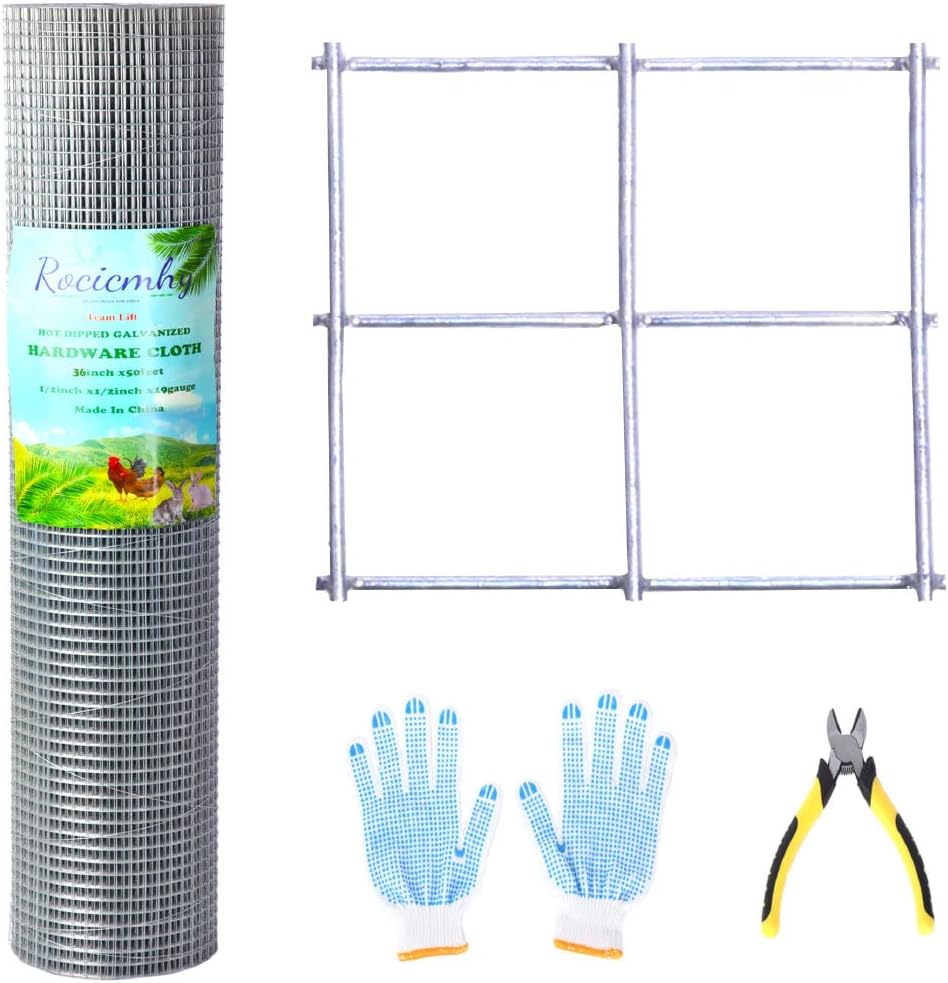 36x50 1/2 In 19Ga Hot Dipped Galvanized Welded Wire Mesh Roll Pack of 2 C3138